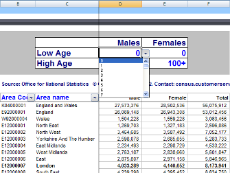 2011 Census custom age tool